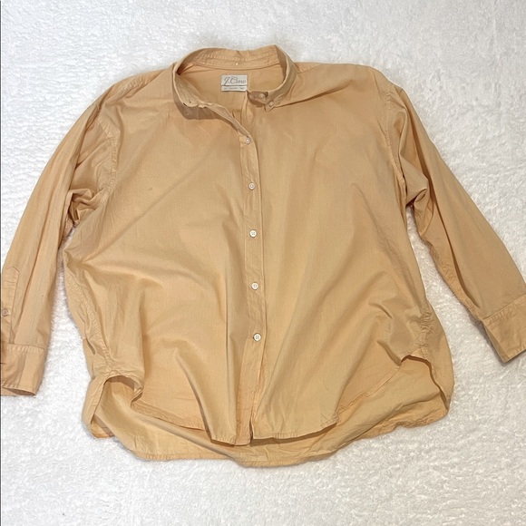 J. Crew Light Relaxed Fit Women’s Button Up Shirt Sz 20 Re-Imagined 100% Cotton - Picture 1 of 7